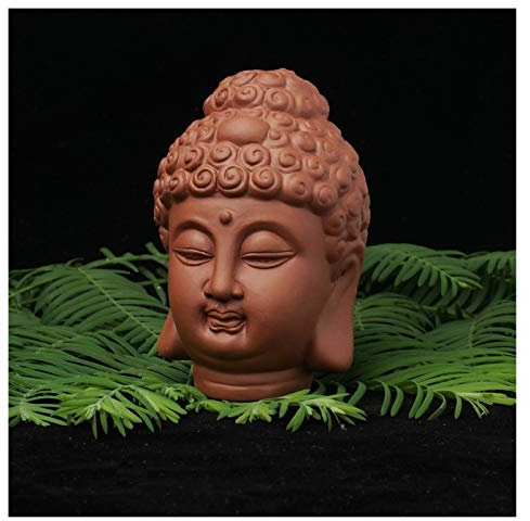 Buddha Statue Meditieren Handwerk Skulptur Keramische Buddha Statuen Kopf lila sand sakyamuni buddha hause garten dekor figuren ornament buddhismus dekoration für Home Office Dekoration Ornament