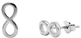 ScienceFox Infinity örhängen nitar gjorda av 925 Sterling Silver Finns i Silver Guld Rose Gold Present för kvinnor Studenter Matematik Vetenskap Infinity Symbol, Sterlingsilver