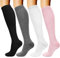 DRESHOW 4 Paia Calze a Compressione per Donna e Uomo Circolazione Miglior Supporto Alla per Atletica,Corsa,Ciclismo,Viaggi