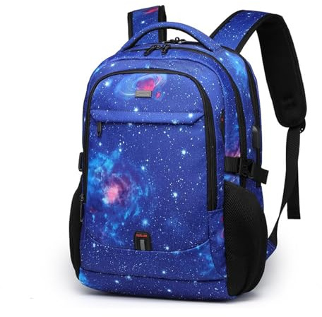 FANDARE Laptop ryggsäck män kvinnor skolryggsäck handbagage företag arbete skolväskor laptopväska för arbete resor vandring vardaglig dagryggsäck dagväskor högskola, Himmelsblå, L