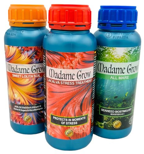 Madame Grow - Engrais Premium pour Croissance et Floraison - Idéal pour Tous Types de Plantes - 3 x 500ml