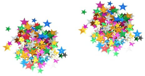 Lurrose 2 Stück 30 Sternmuster Glitzer-zahlen-konfetti-pailletten 30 G Mehrförmige Pailletten Für Projekte