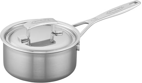 Demeyere Industry 5 Stieltopf mit Deckel 16 cm; 1,5Liter; 18/10 Edelstahl, Silber