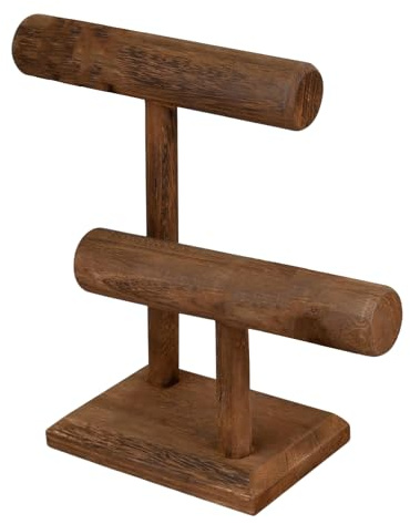 YIZITU Holz Armbandhalter Präsentationsständer Vintage Stil Holz Schmuck Mit Doppelten Ebenen Für Armbänder Und Mehr