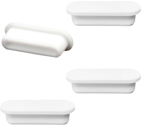 Tapones para agujero de rebosadero de fregadero, cubiertas de agujero de rebosadero elípticas para cuenco, insertos de tapones de silicona para baño y cocina - 4 piezas