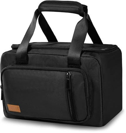 AOSBOS Sac Repas Isotherme pour Femme Homme Enfant, 8L Sac à Lunch Box Isotherme pour Travail Bureau École Pique-nique Camping, Noir