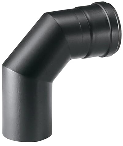 Courbe Coude de cheminée pour poêle à granulés AVEC JOINT SILICONE, Raccord de poêle à pellets coudé (90° DN Ø 100 mm)