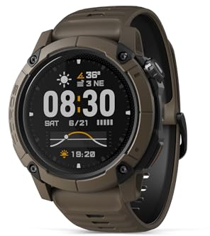 COROS Nomad Robuste Outdoor GPS-Sportuhr, 1,3-Zoll-MIP-Display, 22 Tage Akkulaufzeit, vorinstallierte globale Karten – Sportuhr mit GPS, Mikrofon zur Aufnahme von Sprachnoten, geeignet für Angeln