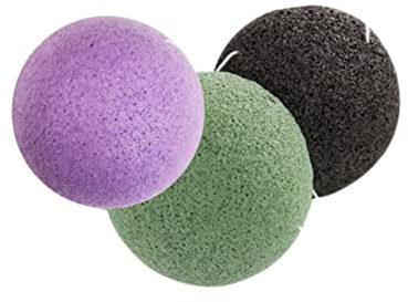 TOPPERFUN Éponges Nettoyantes Visage Lot de 3 Éponges Exfoliantes Végétaliennes 100% Naturelles pour Peau Sensible Utilisation Quotidienne