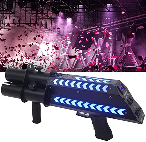 Máquina lanzadora de confeti con luces de mano, disparador eléctrico para fiestas, clubes, bodas, bares, Año Nuevo, cumpleaños, jet electrónico