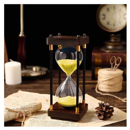 GPDNBIEU, Clessidra Orologio con sabbia Timer Doppia protezione for bambini Assistente alla gestione del tempo, regalo creativo(Unique Colour,60 minutes)