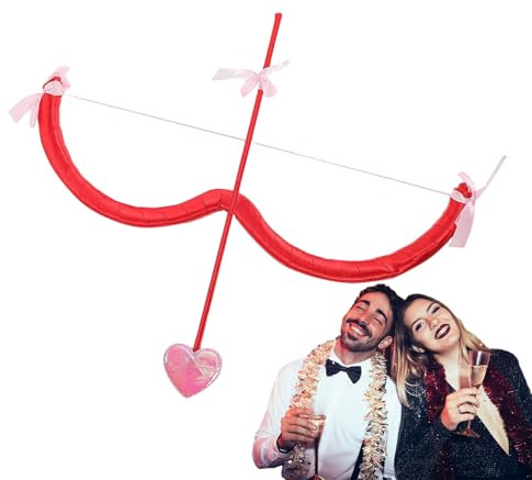 Amor Herzbogen Und Pfeil Set, Herzbogen Pfeile, Kleine Göttinnenbogen Kostümrequisite Kostüm, Gastgeschenke Für Verkleidungsveranstaltungen, Valentinstags Kostümaccessoire Für Partys