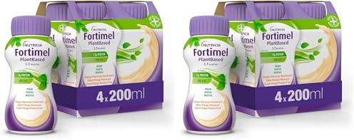 Nutricia Fortimel PlantBased Protein, Alimento a Fini Medici Speciali Indicato per la Gestione Dietetica della Malnutrizione, Vegano, Senza Lattosio, Gusto Mango e Passion Fruit - 4 x 200ml