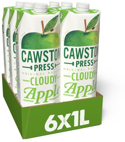 Cawston Press Cloudy Apple Pressed Juice, 1 l, Pack of 6