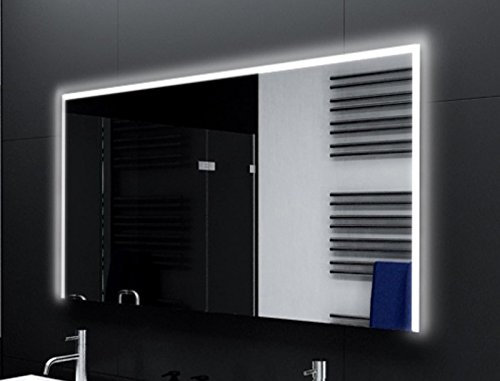 SARAR Eckiger Badspiegel Spiegel Badezimmerspiegel mit LED-Beleuchtung 170x80 cm Made in Germany Wandspiegel Mirror Spiegel Bad mit Licht nach Maß MA3112