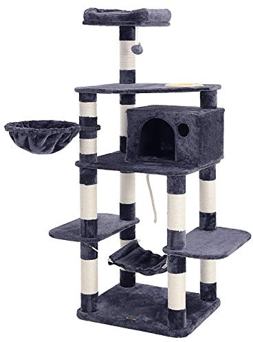 Feandrea Árbol para Gatos, Torre de Juego, 164 cm