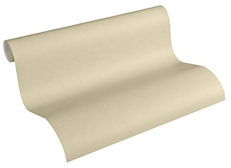A.S. Création PVC-freie Vliestapete Little Stars Tapete Uni 10,05 m x 0,53 m beige Made in Germany 358348 35834-8