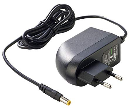 PremiumCord Universelles Netzteil 230V / 9V / 2A, AC/DC-Netzteil, Netzadapter und Stromkabel für Router und andere 9V-Geräte, 5,5 mm/2,1 mm Ausgangsstecker, Kabellänge 1,8 m