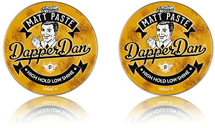 Dapper Dan Matt Paste, Pasta Capilar de Alta Fijación y Brillo Bajo para Hombres, Agrega Textura con Fijación Flexible para Todos los Estilos, Fragancia a Colonia Vintage, 2 x 100 ml