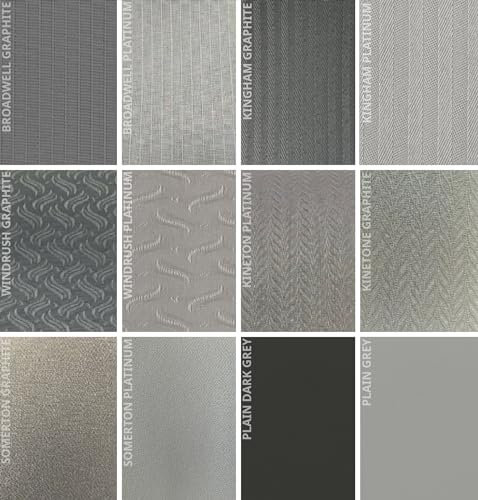 EUROBLINDS Made To Measure Grey Vertical Blind Replacement SLATS LOUVRES 89mm (3.5 inch) WIDE - Pack of 10