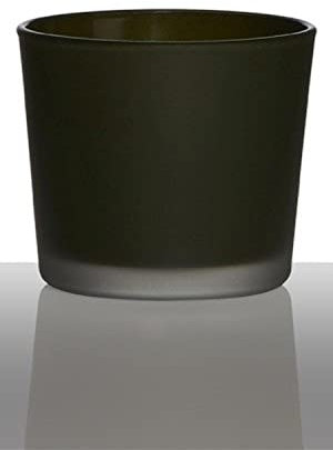INNA-Glas Maxi te-ljusglas Alena Frost, mörkgrön matt, 9 cm, Ø10 cm