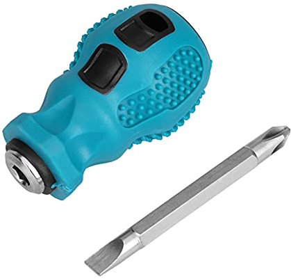 Mini Tournevis à Double Usage, Cliquet Multi Embouts avec Embout Fendu Phillips Stocké Poignée Fente Croisée Interchangeable en Acier Au Chrome Vanadium Magnétique Outils D'entretien Multifonctions