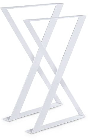 Magnetic Mobel 2 x Tischbeine Tischkufen Tischuntergestell Tischbeine X 60x75 cm (Weiß)