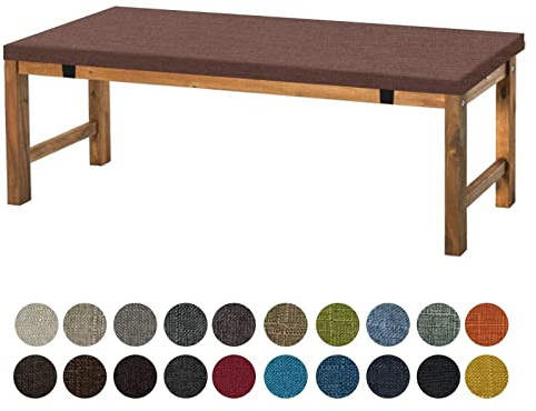 Aselbia Bankauflage Sitzkissen 170X45X5CM,Waschbare Rutschfestes Bankkissen Sitzauflage Bequeme Bankpolster für Bank, Fensterbank, Gartenmöbel, Terrasse, Drinnen,Braun