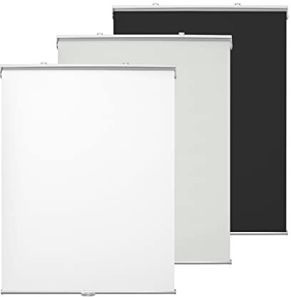 100% Verdunkelung schnurlose Rollos Fensterblenden Fensterrollos mit Thermoisoliert, UV-Schutz Wasserdichter Stoff, Jalousien für Zuhause und Büro (Weiß - 66 cm B x 182,9 cm H)