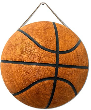 Wood Plaques Personalized Basketball Name Year Signs Wooden Kitchen Decor Sign Unique Outdoor Sports Rustic Wood Signs Hanging Wood Sign Living Room Sign 12x12in Round