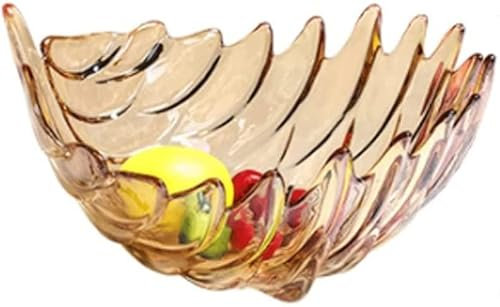 KAAZEE Corbeille à Fruits Panier a Fruit Corbeille À Fruits Cristal Verre Assiette À Fruits Lumière Luxe Plat À Fruits Salon Maison Table Basse Bol À Fruits Corbeille à Légumes