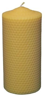 2 Bienenwachskerzen 15cm h. 7,5cm D. gedreht aus Wachsplatten 15/4 Imker Bienenwachs Kerze candle beewax