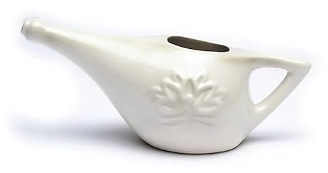 Neti Pot Cerámica Limpieza Nariz Diario Sal Himalaya Jala Cavidad Nasal Yoga