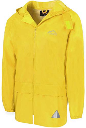 normani Outdoor Regenjacke Laufjacke Fahrradjacke mit Kapuze und 3M Scotchlite Reflektoren beidseitig für maximale Sicherheit