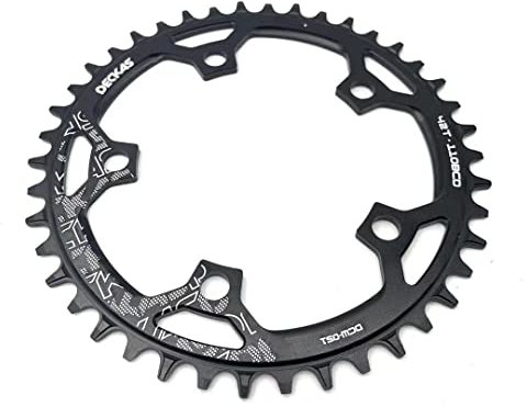 WANGZEYU Kettenblatt 110/5. BCD 110BCD. Rennrad schmaler Breitkennring 3 6T-58T. Fahrradkettenrad FahrradkettenbläTter (Color : 44T Black)