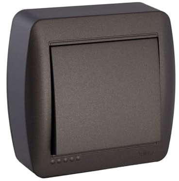 Solera Interruptor Simple Conmutado Mural 7,4 x 7,2 x 2,8 cm 250 V 10 A Grafito - Marca EAN: 8423220263215
