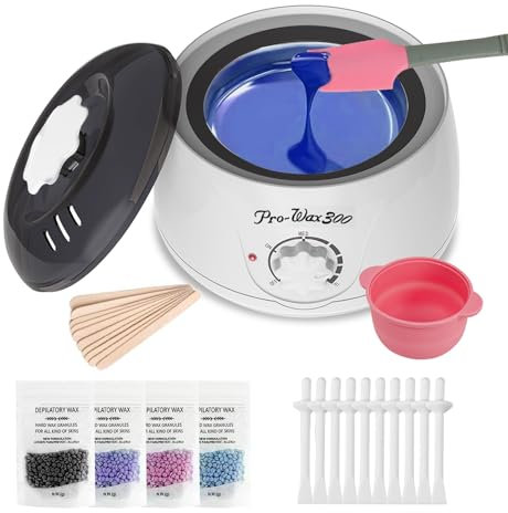 XWXO Waxing Kit for Hair Removal,Premium Wax Machine,Digital Kit for Professional With with Easy-Clean Silicone Pot,at Homen Wax Heater for Nose,Eyebrow and Full Body Hot Waxing Kit