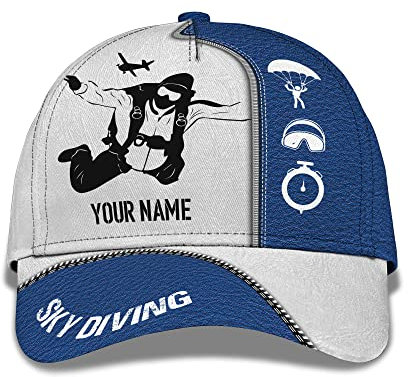 Baseballmütze Tauchen 3D Gedruckt Personalisieren Name Text Wort Sommer Kappe Snapbacks Capatmungsaktive Mütze Sport Golf Hüte Für Damen, Teenager, Reisen