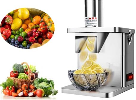 WHYYDSS Tagliaverdure Automatica Commerciale, Affettatrice Elettrica per Tagliare Verdure, Tritatutto Elettrico Automatico per Frutta, per Ristorante, Fabbrica Alimentare e Fattoria