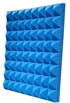WOTZOV Soundproof Panels, Living Room Bedroom Decorative Wall Stickers Sound Deadening Foam for Acoustic Treatment and Decoration, Red,Blue 50 * 50 * 5CM