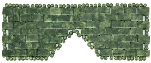 ideayard Masque pour les yeux en pierre de jade réutilisable - Masque en pierre naturelle verte pour éliminer les rides et les gonflements