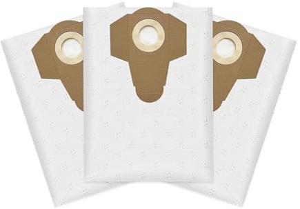 Pack of 10 Fleece Bags 25 L for Einhell Wet/Dry Vacuum Cleaners 15, 20 and 25 L, TE-VC 1820 1825 2025 Vacuum Cleaner Bags, 25 L Volume Type DSM 38