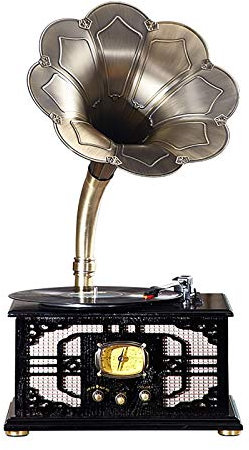 UQACHG Tocadiscos de Vinilo Tocadiscos de Vinilo Retro Chino Negro Fonógrafo Vintage Tocadiscos Antiguos Audio Decoración del hogar para Oficina