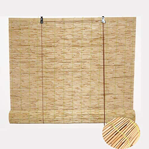 Bambus-Rollos für Fenster/Badezimmer/Trennwand, wasserdicht und verdunkelnd, feuchtigkeitsbeständig, Bambus-Jalousien (150 x 250 cm)