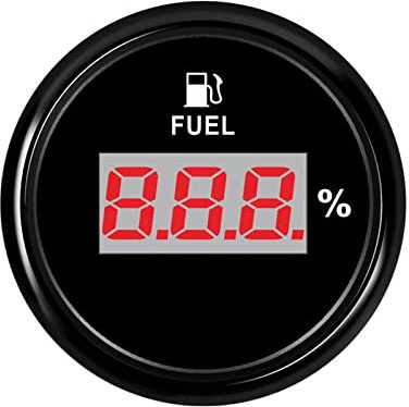 Indicador de nivel de combustible Digital de 52mm, indicador de nivel de combustible de tanque de líquido de aceite de 240 ~ 33 Ohm, indicador de combustible de 0 ~ 190 Ohm, 9 ~ 32V for coche, barco m