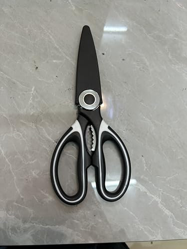 Forbici da Cucina Professionali in Acciaio Inox 304 – Multiuso per Carne, Pesce e Verdure – Manico Ergonomico Antiscivolo, Perno Rinforzato