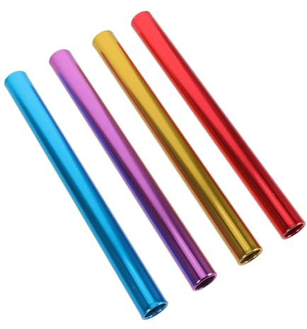 PENIKOKO 4 Bastones De para Pista Ideales para Carreras De Relevos Incluye Bastón Metálico para Carreras De Relevos