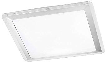 LeuchtenDirekt LED Deckenleuchte LABOL, stahl, 1xLED-Board/9W/3000K, Badleuchte, IP44, spritzwassergeschützt, Acrylglas, 14267-55