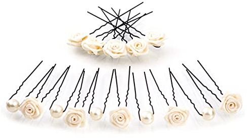15tlg. Braut - Haarschmuck Set - Brauthaarschmuck | Set-3-S - Beige