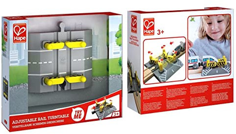 Hape Attraversamento Ferroviario Automatico - Passaggio a Livello ferroviario apri e chiudi per gioco con trenini adatto dai 3 anni in su